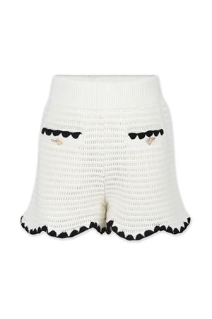 shorts in cotone bianco SELF-PORTRAIT KIDS | PF24719SKCCREAM